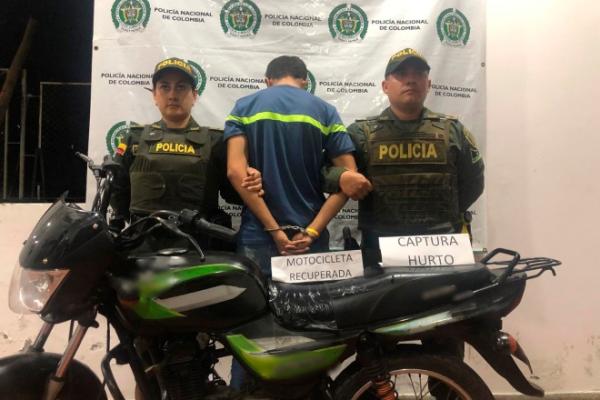 En tiempo récord la policía recuperó una motocicleta hurtada en Marquetalia