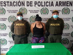 capturada por extorción 